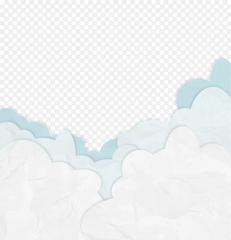 矢量质感云朵边框素材