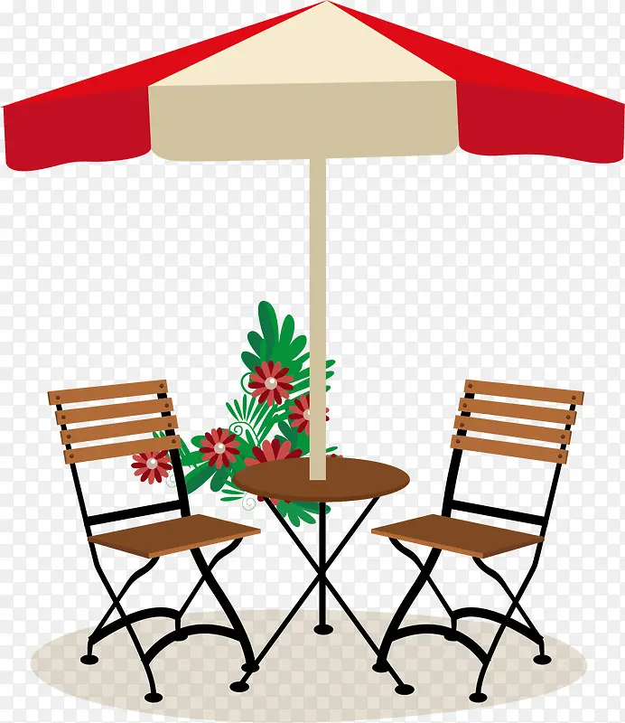 休闲潮流室外桌椅伞