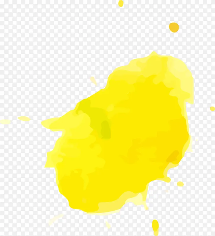 黄色矢量喷彩素材图