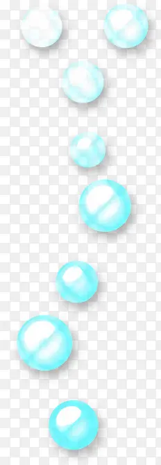 蓝色小球漂浮素材