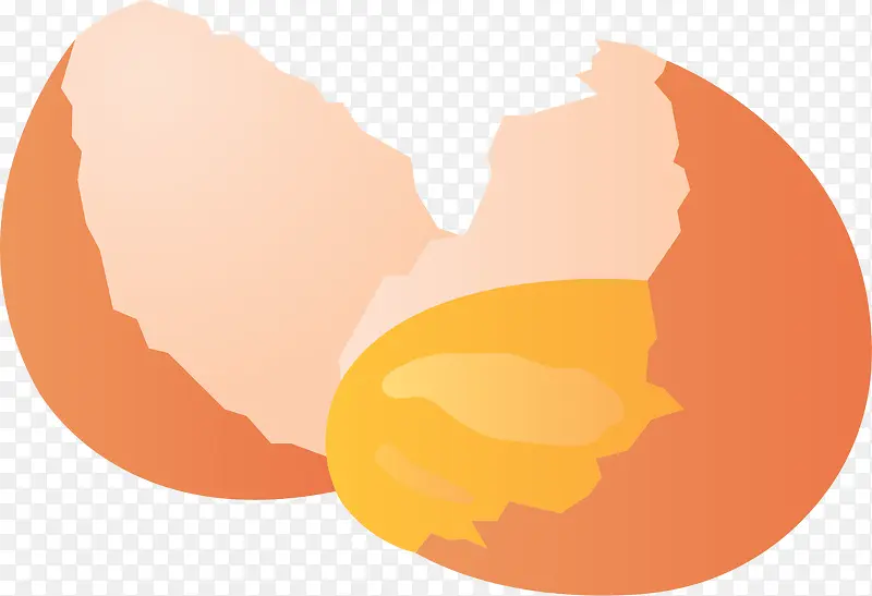 鸡蛋黄矢量卡通风格