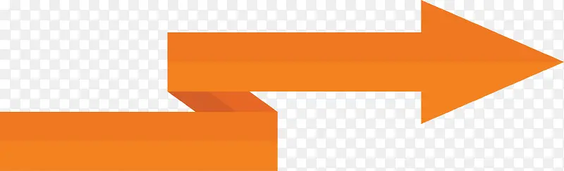 橙色折叠箭头素材图