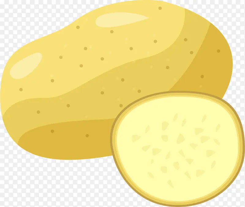 卡通手绘黄色的土豆