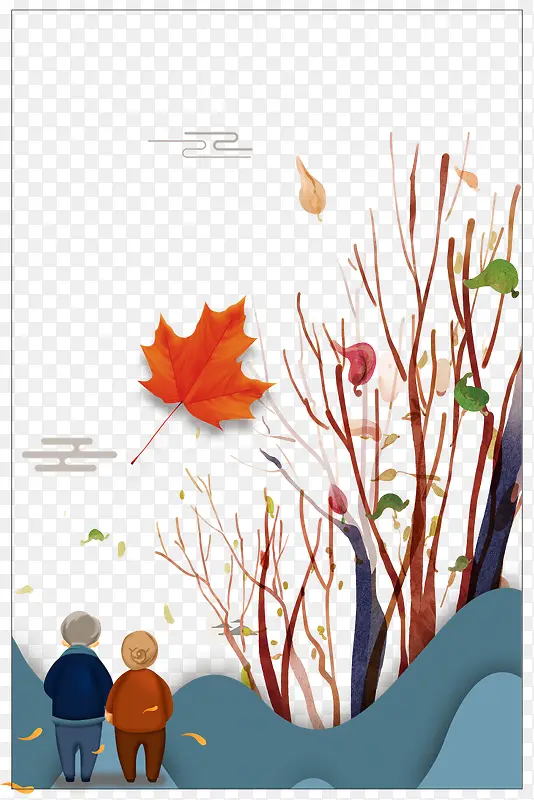 秋季树叶装饰边框