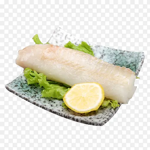 日式烤鳕鱼块鳕鱼肉摆盘