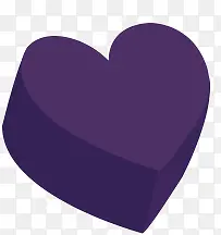 紫色的心形盒子