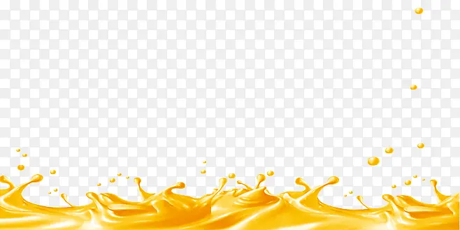 黄色橙汁水花