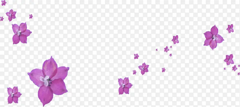漂浮紫色花瓣花蕾素材免抠
