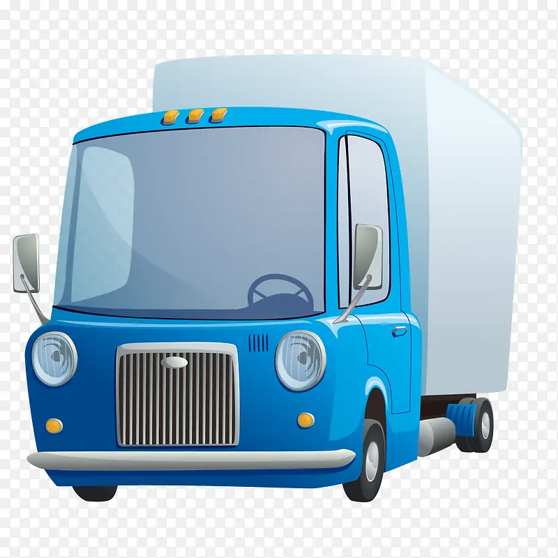 蓝色的货运车辆设计