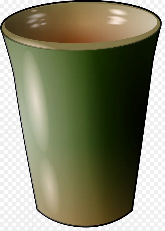 绿色陶瓷杯子
