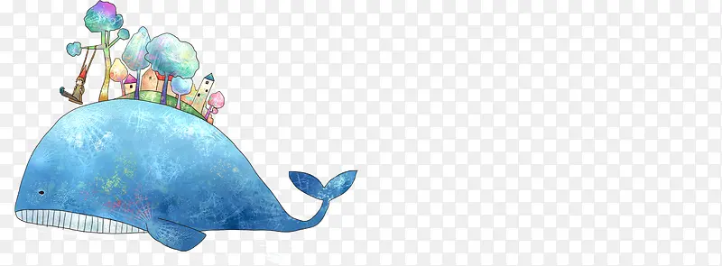 彩绘动物蓝鲸