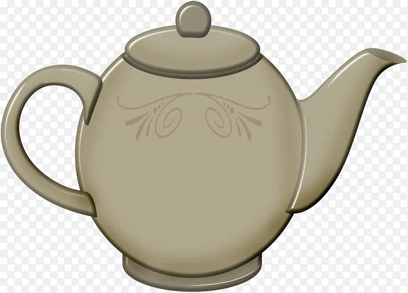 花纹茶壶