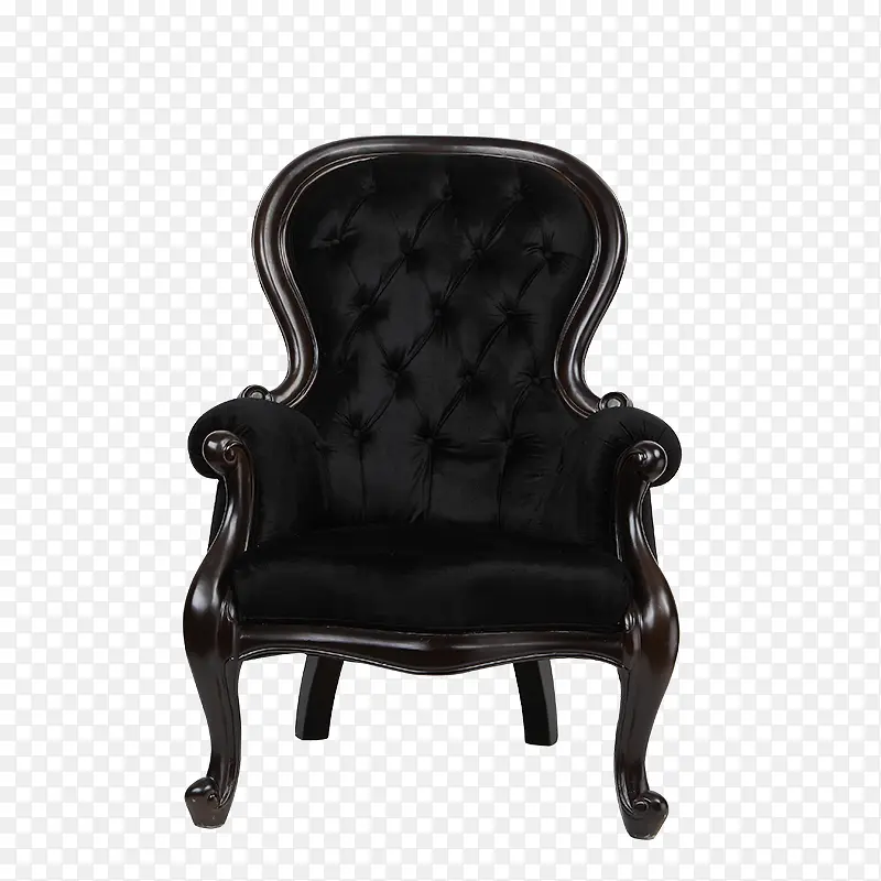 黑色欧式单人沙发
