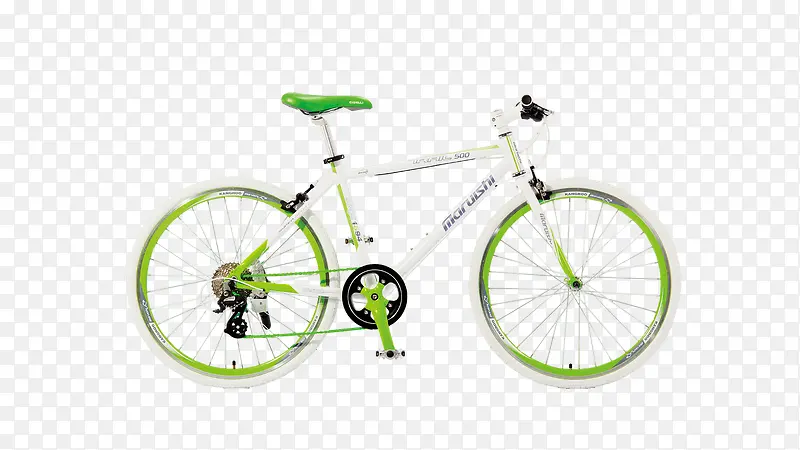 白绿色小清新自行车