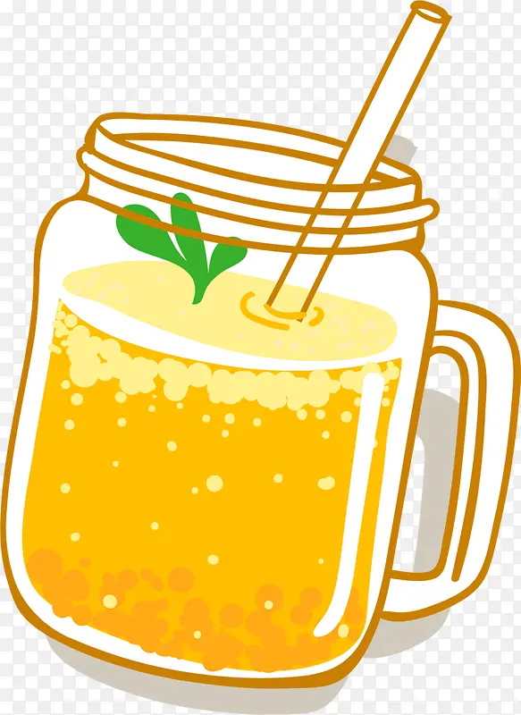 夏季饮料一杯橙汁