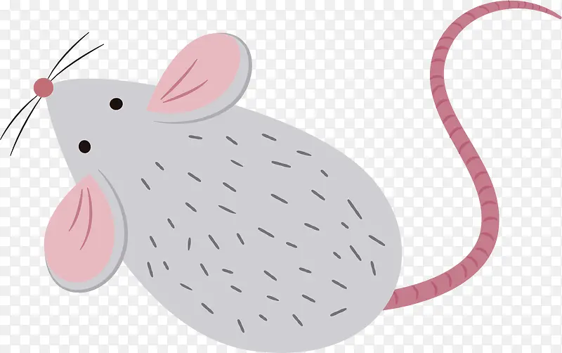 矢量图水彩可爱老鼠