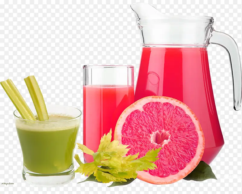 芹菜汁和柳橙汁素材
