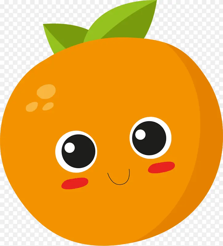 夏季害羞的橙色橙子