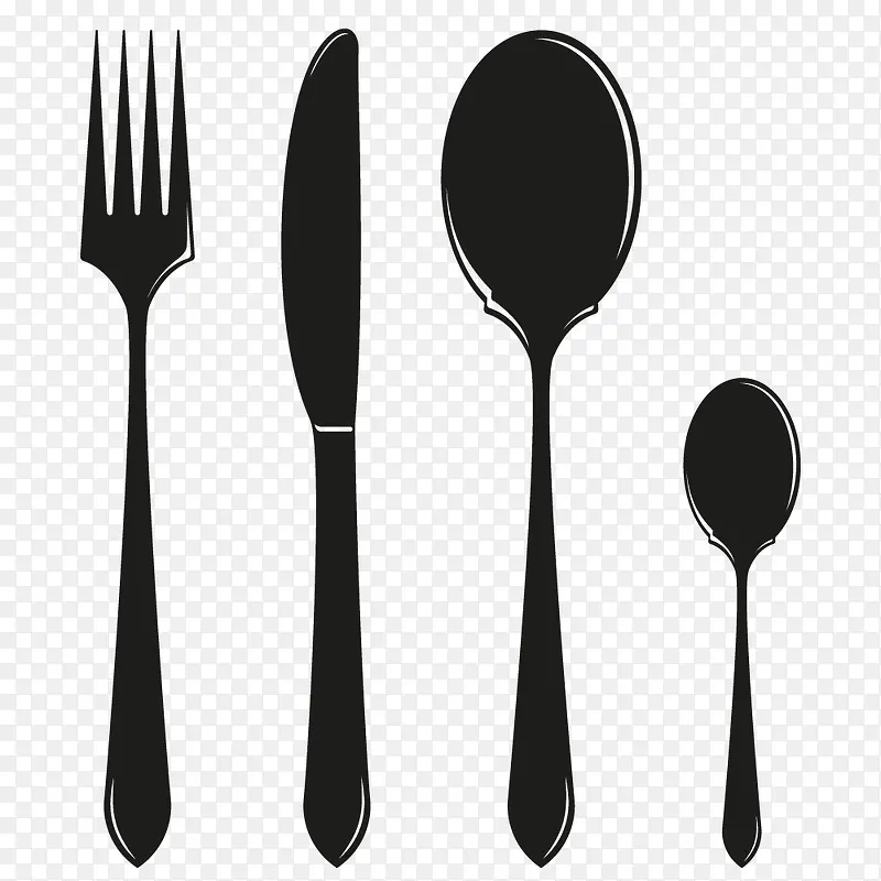 西餐厅宣传用刀叉勺图标