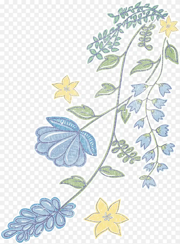 手绘 植物花卉布料印花设计