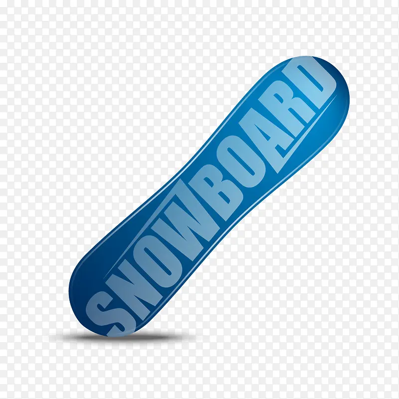 矢量蓝色滑雪板