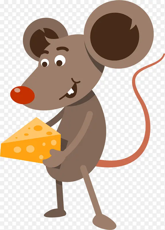 奶酪褐色矢量老鼠
