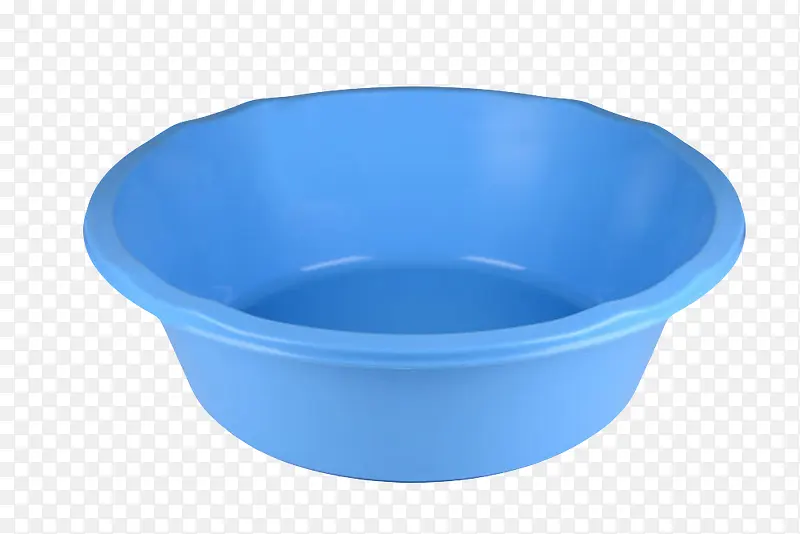 蓝色圆形水盆塑胶制品实物