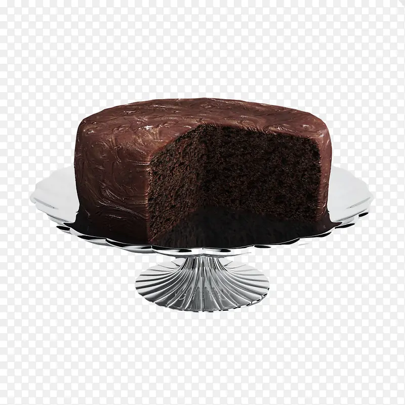 灰色蛋糕架棕色蛋糕