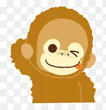 手绘猴子猴子素描 调皮小猴子