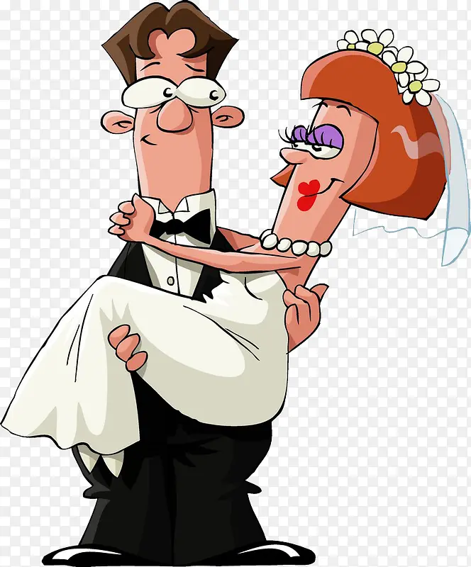 抱着新娘的新浪卡通图片
