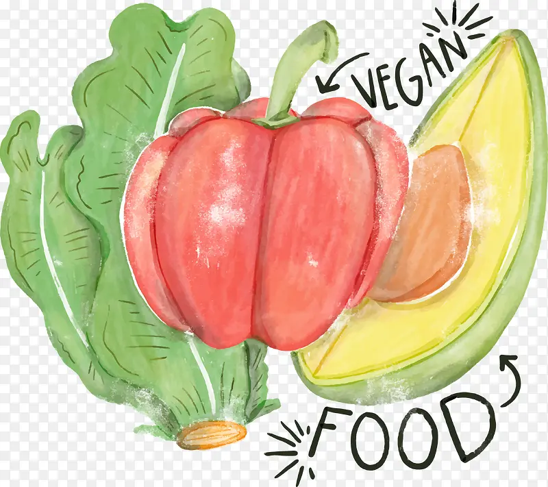 彩绘蔬菜食物