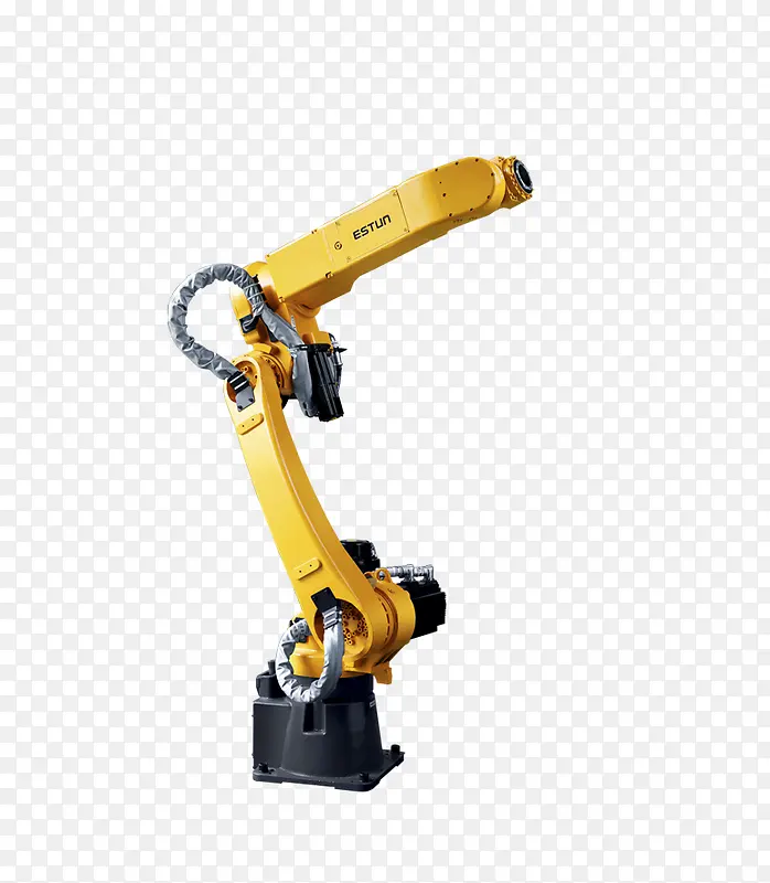 黄色工业机器人素材