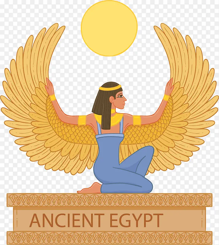 古老埃及翅膀人物