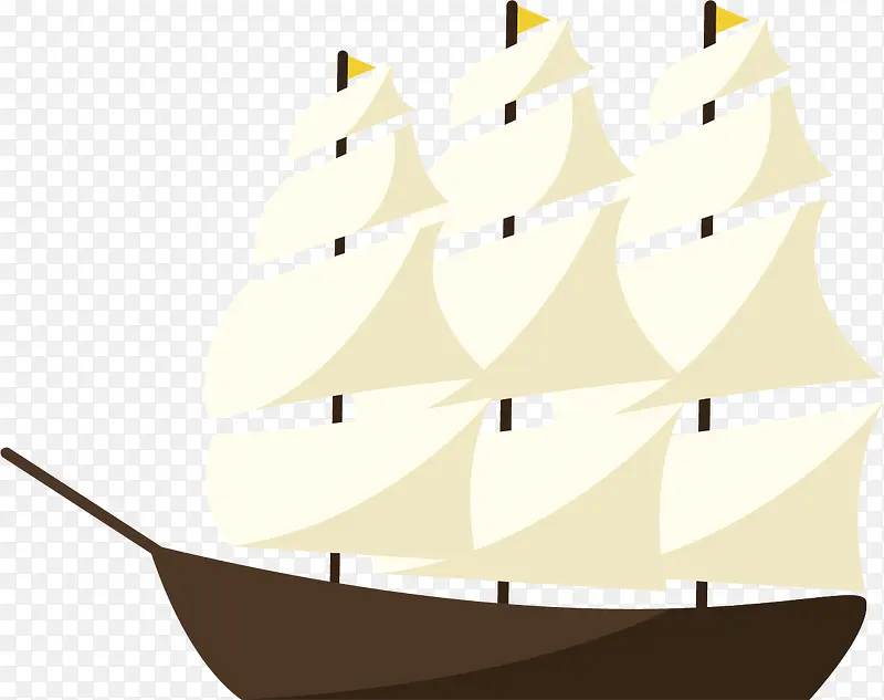 帆船古老矢量水手