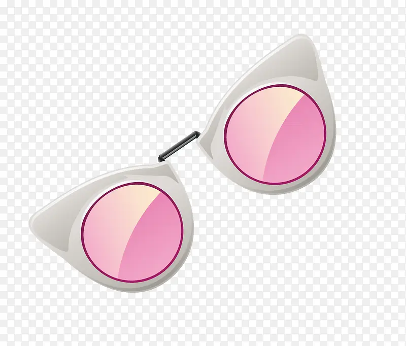 粉红色精致眼镜可爱矢量