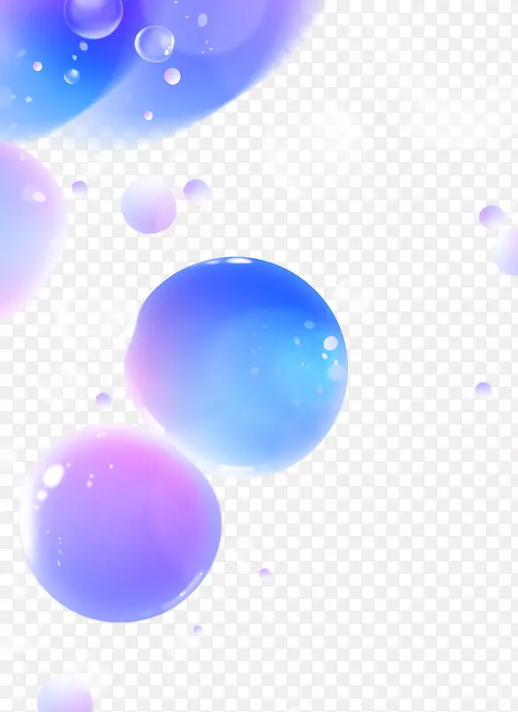 蓝紫色气球免抠png