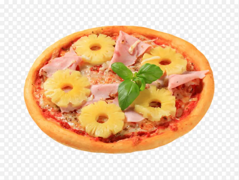 实物菠萝圈培根披萨