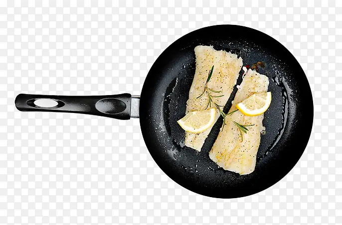 饼铛柠檬煎鳕鱼块鳕鱼肉锅海鲜美