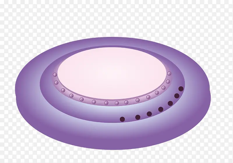 矢量紫色科幻飞船图案