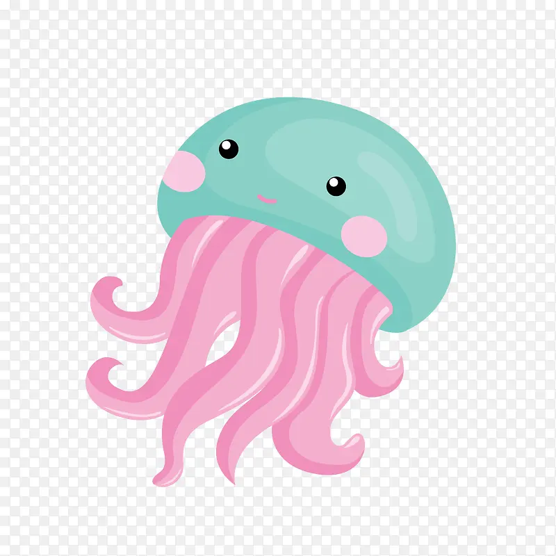 卡通可爱的水母动物设计