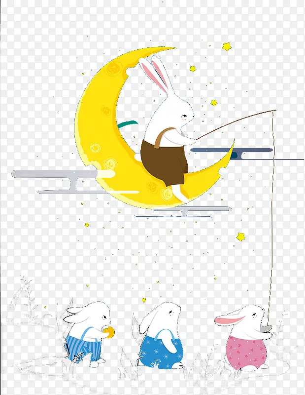 月亮的兔子钓兔子