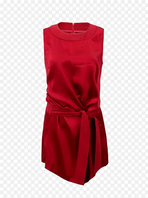 丝滑红裙