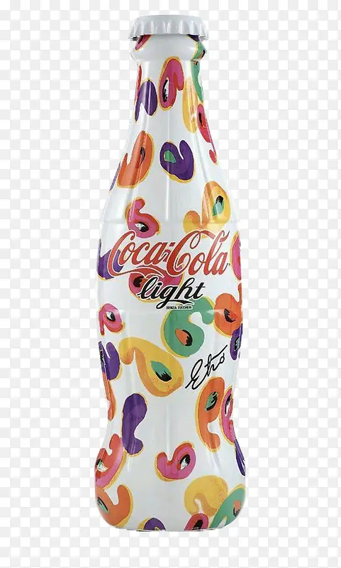 白色可口可乐创意图案瓶子