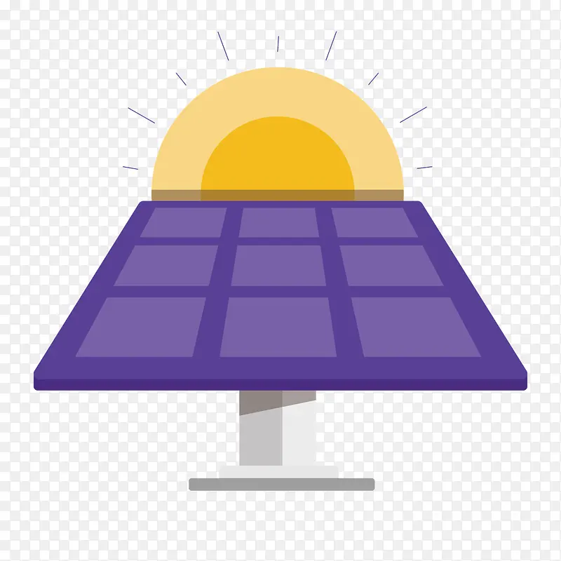 紫色太阳能电池板