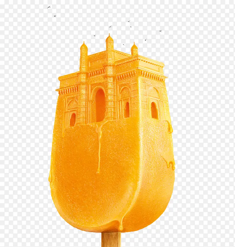 黄色冰淇淋城堡