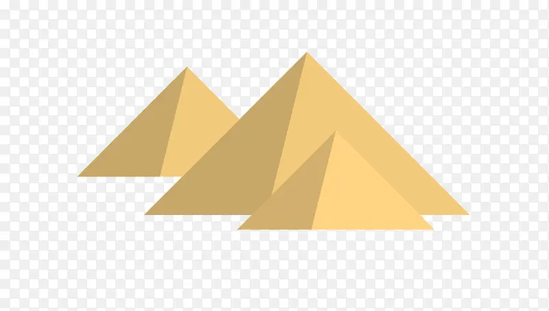 矢量卡通扁平化埃及金字塔