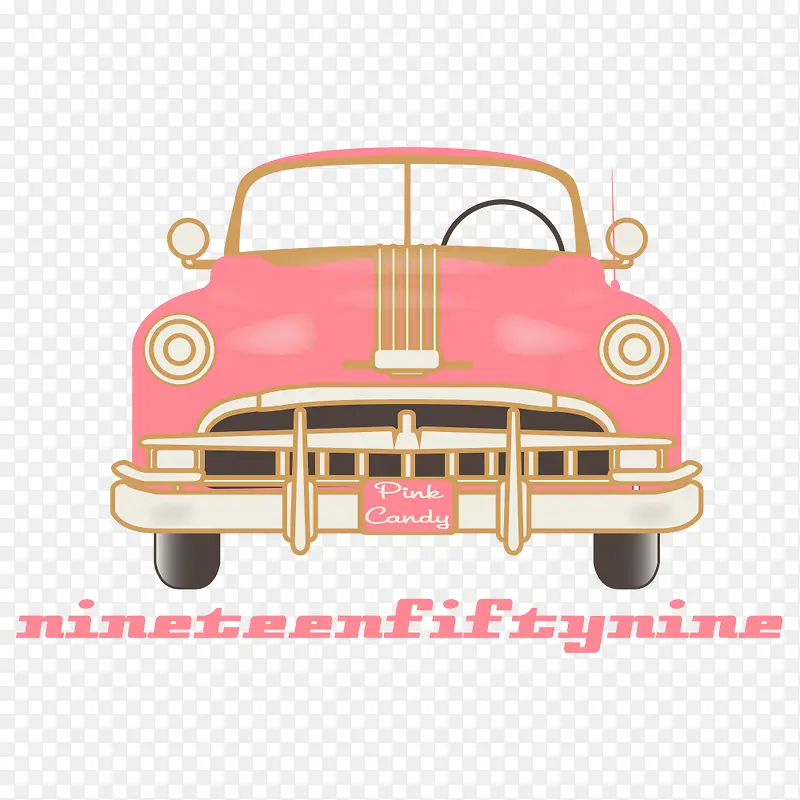 粉红色小车