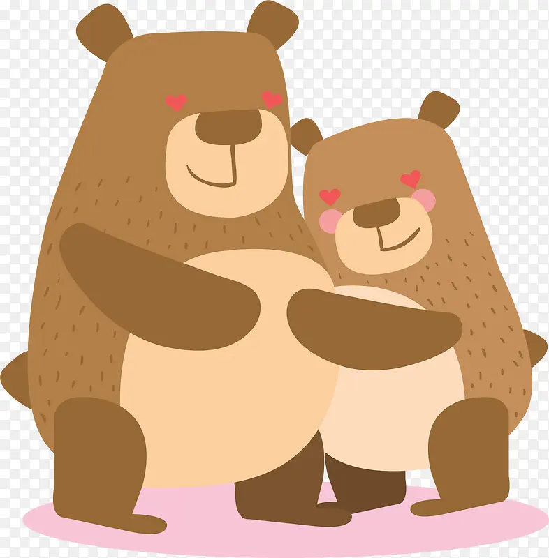 情人节甜蜜相拥的大熊