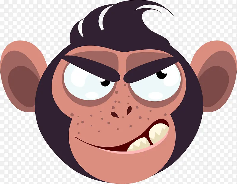 凶狠的猴子表情图