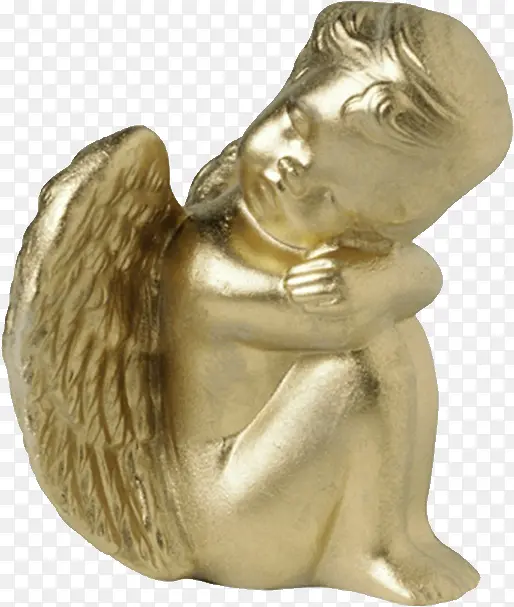 金色的天使雕塑